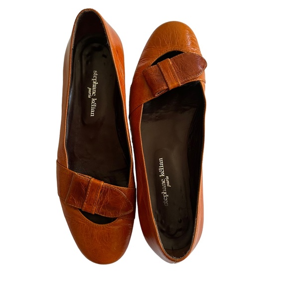 STEPHANE KELIAN Made in France Rust Orange Leather Flats * 6.5 UK | 8.5 - 9 US - Picture 4 of 13
